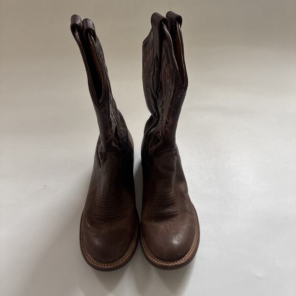 Vintage RESISTOL Cowboy Boots Mens 7B (NARROW) Western Leather READ - Picture 2 of 10